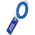 Translucent Flat Whistle W/ Wrist Coil Key Chain